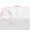Słupek ogrodzeniowy. Szary 25 x 1,4 m (siatka 36 mm) Stal i PVC