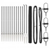 Słupek ogrodzeniowy. Szary 25 x 1,6 m (siatka 50 mm) Stal i PVC