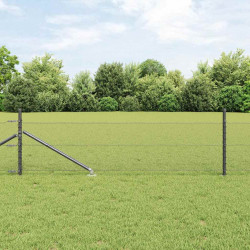 Słupek ogrodzeniowy. Szary 50 x 0,4 m (siatka 13 mm) Stal i PVC
