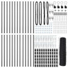 Słupek ogrodzeniowy. Szary 50 x 0,5 m (siatka 36 mm) Stal i PVC