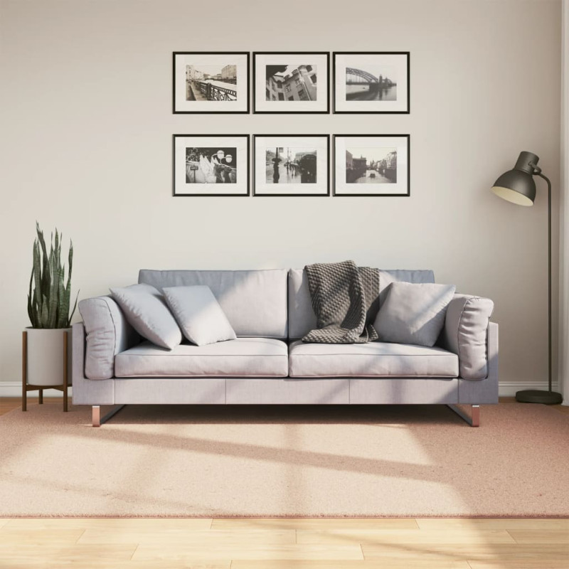 Dywan HUARTE z krótkim włosiem, różowy, 160x230 cm
