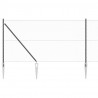Słupek ogrodzeniowy. Szary 50 x 1 m (siatka 25 mm) Stal i PVC
