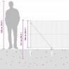 Słupek ogrodzeniowy. Szary 50 x 1 m (siatka 25 mm) Stal i PVC