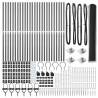 Słupek ogrodzeniowy. Szary 50 x 1,4 m (siatka 13 mm) Stal i PVC
