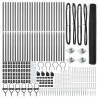 Słupek ogrodzeniowy. Szary 50 x 1,4 m (siatka 36 mm) Stal i PVC