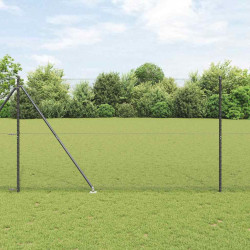 Słupek ogrodzeniowy. Szary 50 x 1,5 m (siatka 13 mm) Stal i PVC