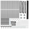 Słupek ogrodzeniowy. Szary 50 x 1,6 m (siatka 25 mm) Stal i PVC