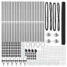 Słupek ogrodzeniowy. Szary 50 x 1,6 m (siatka 50 mm) Stal i PVC