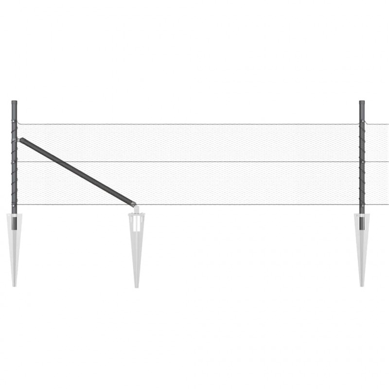 Słupek ogrodzeniowy. Szary 100 x 0,5 m (siatka 13 mm)