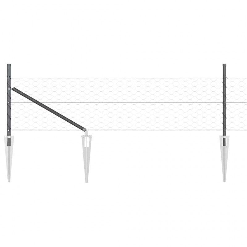 Słupek ogrodzeniowy. Szary 100 x 0,5 m (siatka 50 mm)