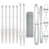 Słupek ogrodzeniowy. Srebrny 10 x 0,8 m (siatka 13 mm) Stal