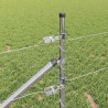 Słupek ogrodzeniowy. Srebrny 10 x 1 m (siatka 50 mm) Stal
