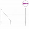 Słupek ogrodzeniowy. Srebrny 10 x 1,4 m (siatka 36 mm) Stal