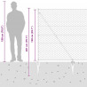 Słupek ogrodzeniowy. Srebrny 10 x 1,5 m (siatka 50 mm) Stal