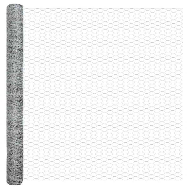 Słupek ogrodzeniowy. Srebrny 10 x 1,6 m (siatka 36 mm) Stal