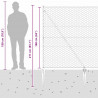 Słupek ogrodzeniowy. Srebrny 10 x 1,6 m (siatka 50 mm) Stal