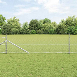 Słupek ogrodzeniowy. Srebrny 25 x 0,4 m (siatka 25 mm) Stal