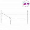 Słupek ogrodzeniowy. Srebrny 25 x 0,4 m (siatka 50 mm) Stal