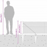 Słupek ogrodzeniowy. Srebrny 25 x 0,6 m (siatka 13 mm) Stal