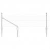 Słupek ogrodzeniowy. Srebrny 25 x 0,8 m (siatka 13 mm) Stal