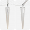Słupek ogrodzeniowy. Srebrny 25 x 0,8 m (siatka 25 mm) Stal