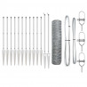 Słupek ogrodzeniowy. Srebrny 25 x 1 m (siatka 36 mm) Stal
