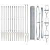 Słupek ogrodzeniowy. Srebrny 25 x 1,2 m (siatka 13 mm) Stal