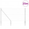 Słupek ogrodzeniowy. Srebrny 25 x 1,4 m (siatka 50 mm) Stal