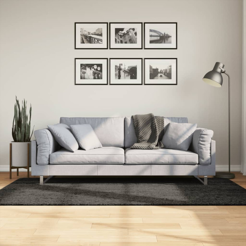 Dywan ISTAN z długim runem, połyskujący, antracytowy 100x200 cm