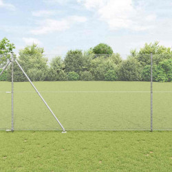Słupek ogrodzeniowy. Srebrny 25 x 1,6 m (siatka 13 mm) Stal