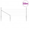 Słupek ogrodzeniowy. Srebrny 50 x 0,5 m (siatka 50 mm) Stal