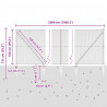 Słupek ogrodzeniowy. Srebrny 50 x 1 m (siatka 13 mm) Stal
