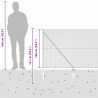 Słupek ogrodzeniowy. Srebrny 50 x 1 m (siatka 13 mm) Stal