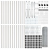 Słupek ogrodzeniowy. Srebrny 50 x 1 m (siatka 25 mm) Stal