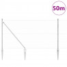 Słupek ogrodzeniowy. Srebrny 50 x 1 m (siatka 50 mm) Stal