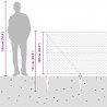 Słupek ogrodzeniowy. Srebrny 50 x 1 m (siatka 50 mm) Stal
