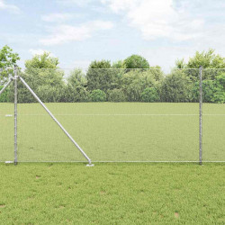 Słupek ogrodzeniowy. Srebrny 50 x 1,4 m (siatka 13 mm) Stal