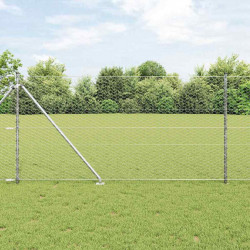 Słupek ogrodzeniowy. Srebrny 50 x 1,4 m (siatka 36 mm) Stal