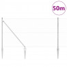 Słupek ogrodzeniowy. Srebrny 50 x 1,4 m (siatka 50 mm) Stal