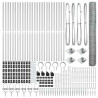 Słupek ogrodzeniowy. Srebrny 50 x 1,4 m (siatka 50 mm) Stal
