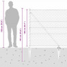 Słupek ogrodzeniowy. Srebrny 50 x 1,4 m (siatka 50 mm) Stal