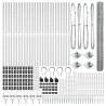 Słupek ogrodzeniowy. Srebrny 50 x 1,5 m (siatka 36 mm) Stal