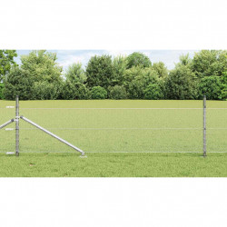 Słupek ogrodzeniowy. Srebrny 100 x 0,4 m (siatka 13 mm) Stal