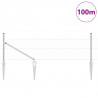 Słupek ogrodzeniowy. Srebrny 100 x 0,5 m (siatka 25 mm) Stal