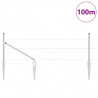 Słupek ogrodzeniowy. Srebrny 100 x 0,5 m (siatka 50 mm) Stal