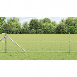 Słupek ogrodzeniowy. Srebrny 100 x 0,6 m (siatka 25 mm) Stal
