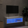 Szafka TV z oświetleniem LED, biała, 100x30x30 cm