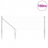 Słupek ogrodzeniowy. Srebrny 100 x 0,6 m (siatka 25 mm) Stal