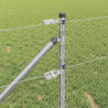 Słupek ogrodzeniowy. Srebrny 100 x 0,6 m (siatka 25 mm) Stal
