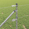 Słupek ogrodzeniowy. Srebrny 100 x 0,6 m (siatka 36 mm) Stal